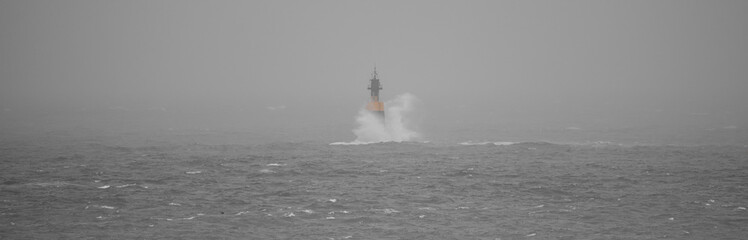 Balise la Plate Baie de Saint Malo Ille et Vilaine Bretagne France