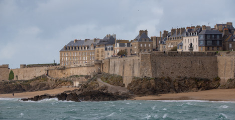 Panorama rempart Saint Malo Ille et Vilaine Bretagne