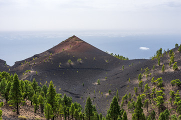 Volcán Martín volcano in the Ruta de los Volcanes route in La Palma