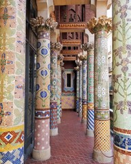 Barcelona Spain Colorful Pillars