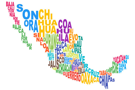 Mexico States Word Cloud Wordle