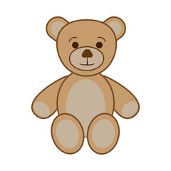 Icon of a cute smiling bear on a white background