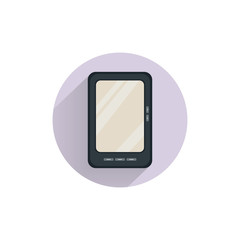 eBook colorful flat icon with long shadow. electronic book flat icon