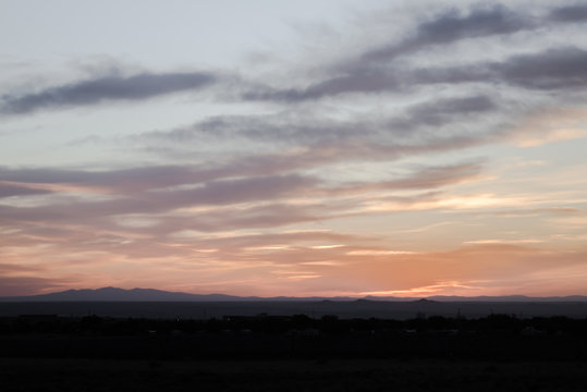 Sunset sky over Albuquerque, New Mexico. 