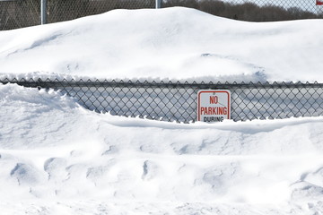 Deep Snow in Parking Lot