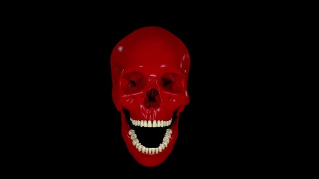 Red Skull Looped Stock Video