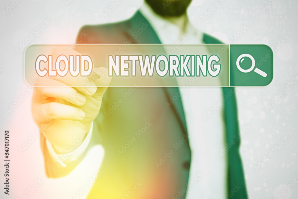 Poster handwriting text cloud networking. conceptual photo is term describing access of networking resource