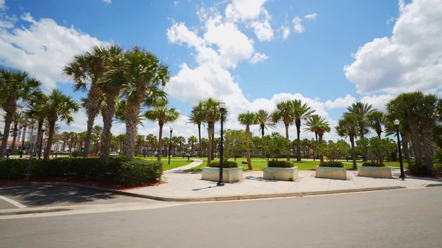 Motion footage Jacksonville Beach FL park