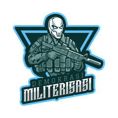 vector illustration of a soldier with sword © Nclos