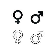 Gender Icon in trendy flat style isolated on grey background. Gender symbol for your web site design, logo, app, UI. Vector illustration, EPS10.