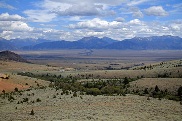 Panoramic view over the valley of Montana