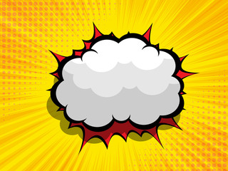 comic background with blank boom speech bubble