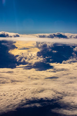 clouds in the sky, areal view 