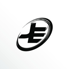 Initial Letter JE Brush Effect Logo Design	
