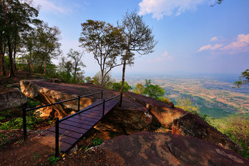 Chom Ta Wan Cliff a famous travel place in Phu Wiang National Park in Wiang Kao District, Khon Kaen, Thailand
