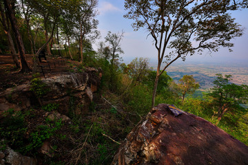 Chom Ta Wan Cliff a famous travel place in Phu Wiang National Park in Wiang Kao District, Khon Kaen, Thailand