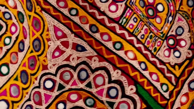 handmade embroidery hoisted,Indian 
 Embroidery pattern and handicrafts,Gujarat craft needlework view, needlework pattern and texture