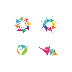 Fototapeta na wymiar Community, network and social logo