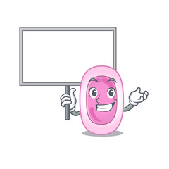An icon of bordetela pertussis mascot design style bring a board