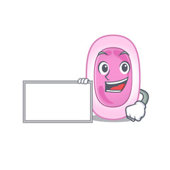 Obraz premium Bordetela pertussis cartoon character design style with board