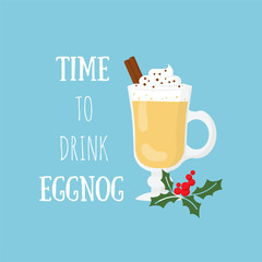 Eggnog. Winter, holidays, Christmas, New Year