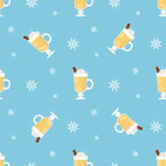 Eggnog. Winter, holidays, Christmas, New Year.  