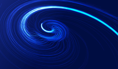  Spiral abstract graphic texture background constructed of glowing lines. 