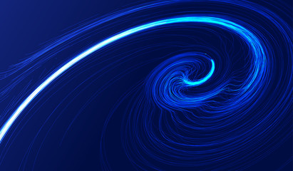  Spiral abstract graphic texture background constructed of glowing lines. 