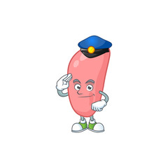 Obraz premium A dedicated Police officer of neisseria gonorhoeae mascot design style