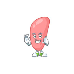 Neisseria gonorhoeae mascot cartoon design make a call gesture