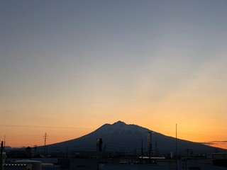 sunset over the bridge