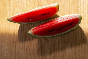 watermelon on the table