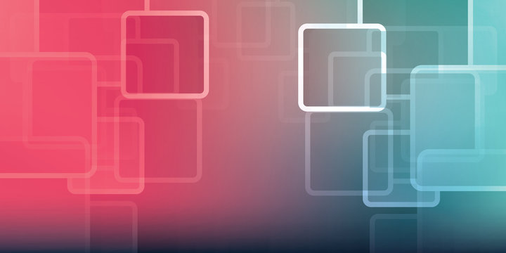 colorful abstract background with rounded rectangles with different transparency