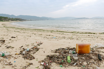 rubbish on the sand