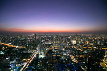 night view of the city