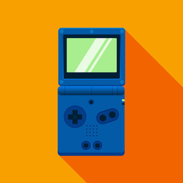 Handheld Game Console 2. Flat Vector.