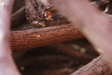 Close up of a wooden fence.