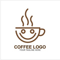 Coffee logo design with modern concept