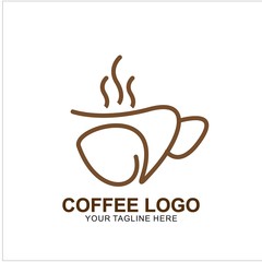 Coffee logo design with modern concept