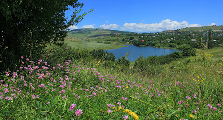 Azerbaijan. Beautiful, picturesque lake. Chukhurdyurd.