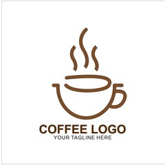 Coffee logo design with modern concept