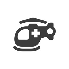 Helicopter ambulance icon
