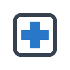 Obraz premium Hospital sign icon