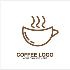 Coffee logo design with modern concept
