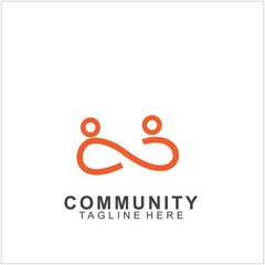 Team Work Logo Design. Social Network Family Friends icon