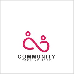 Team Work Logo Design. Social Network Family Friends icon