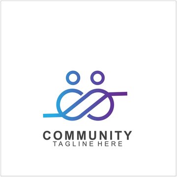 Team Work Logo Design. Social Network Family Friends icon