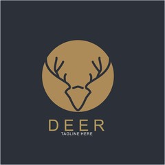 Deer logo design with modern concept