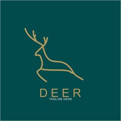 Deer logo design with modern concept