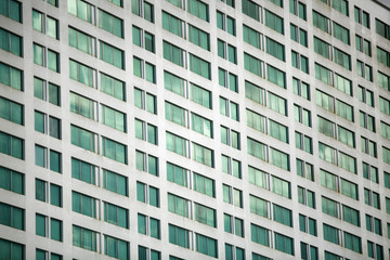 View of windows and glass of a generic office building